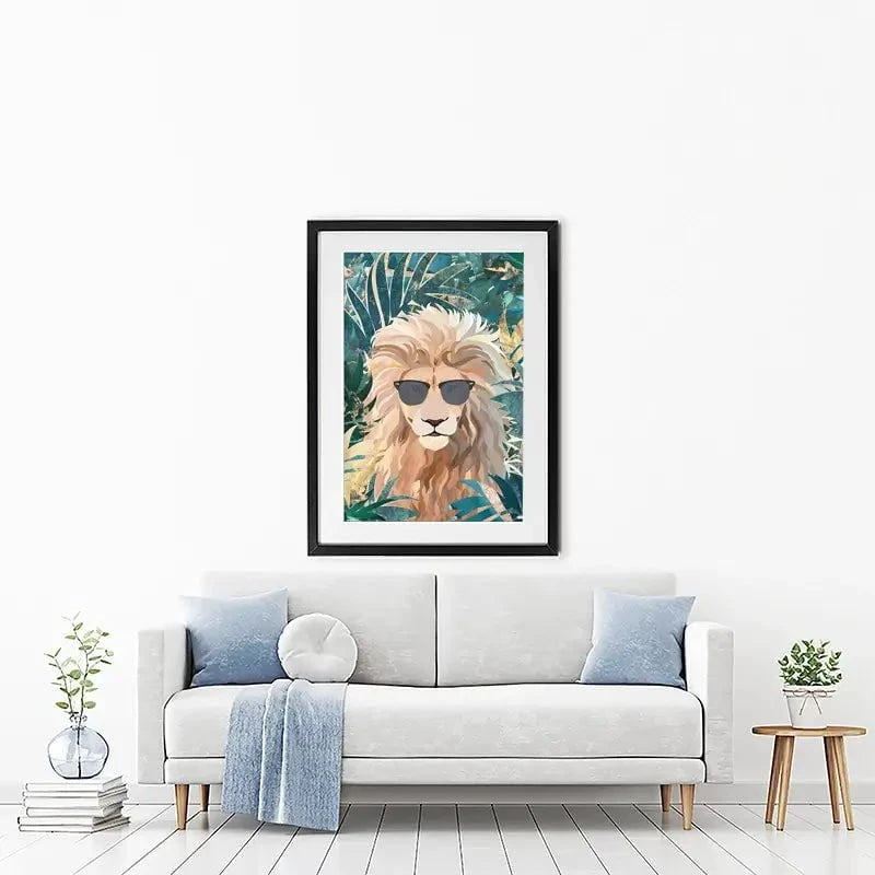Lion In The Jungle Framed Art Print Lion In The Jungle Framed Art Print wall art product Sarah Manovski