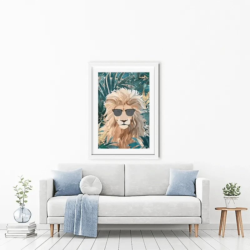 Lion In The Jungle Framed Art Print Lion In The Jungle Framed Art Print wall art product Sarah Manovski