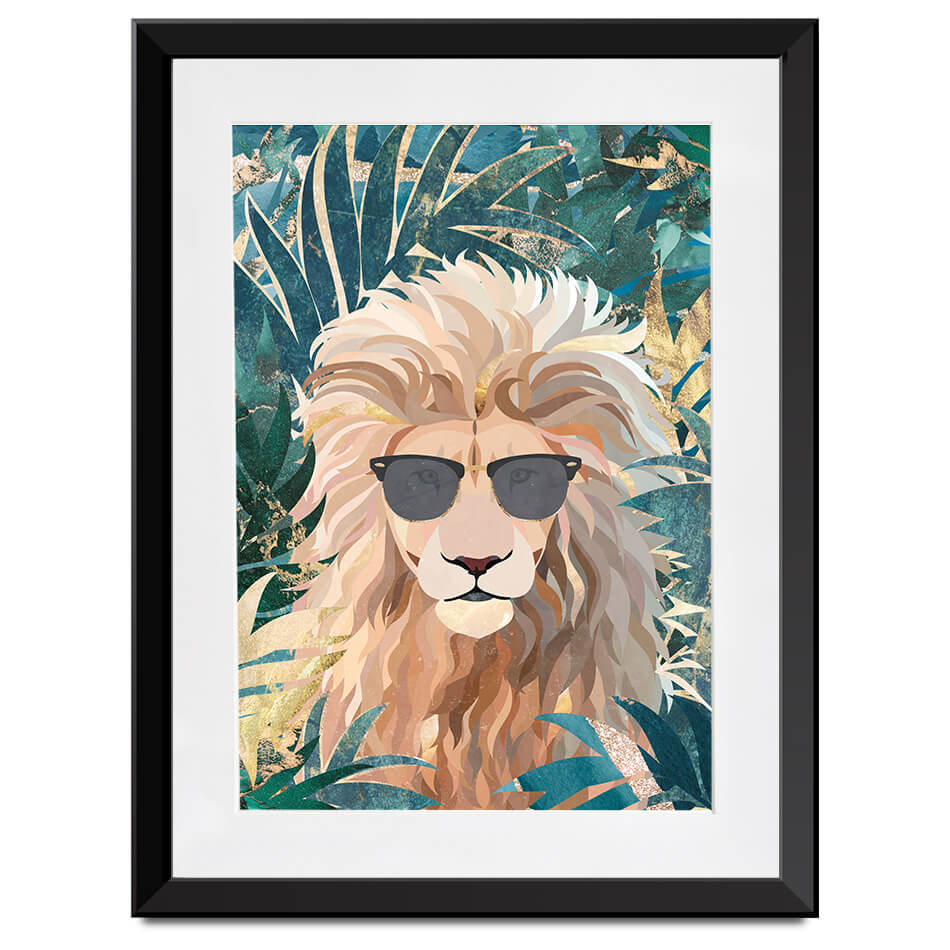 Lion In The Jungle Framed Art Print Lion In The Jungle Framed Art Print wall art product Sarah Manovski