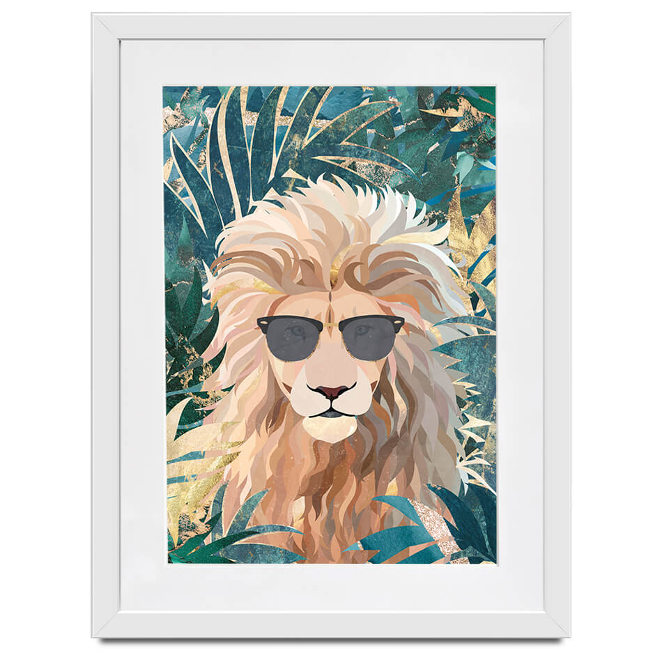 Lion In The Jungle Framed Art Print Lion In The Jungle Framed Art Print wall art product Sarah Manovski