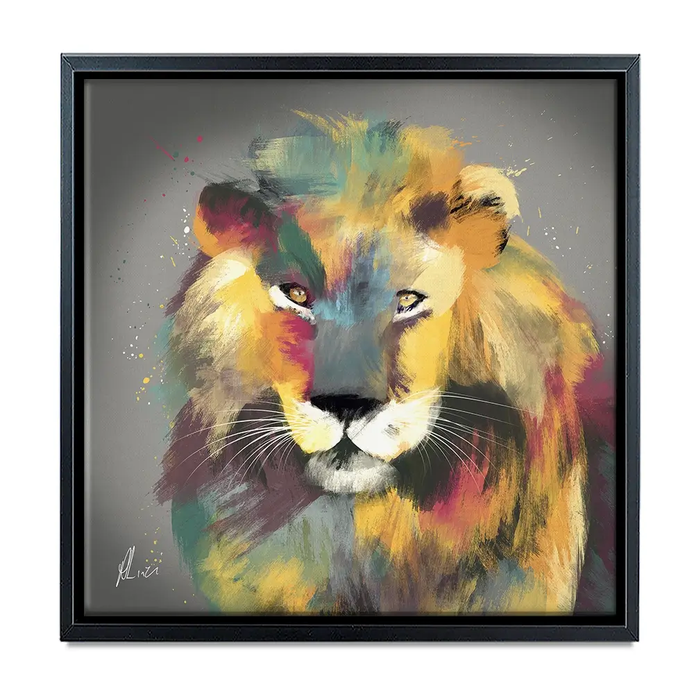 Lion Multicolour Canvas Print Lion Multicolour Canvas Print wall art product Aimee Linzi