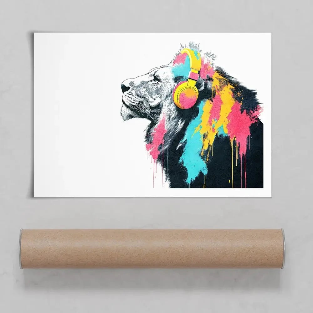 Lion On Air Art Print Lion On Air Art Print wall art product Svetlana Aleynikova