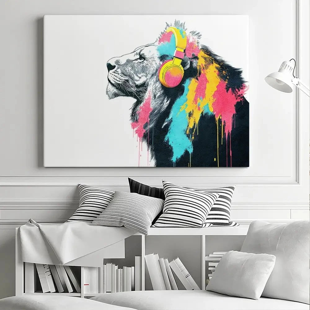 Lion On Air Canvas Print Lion On Air Canvas Print wall art product Svetlana Aleynikova