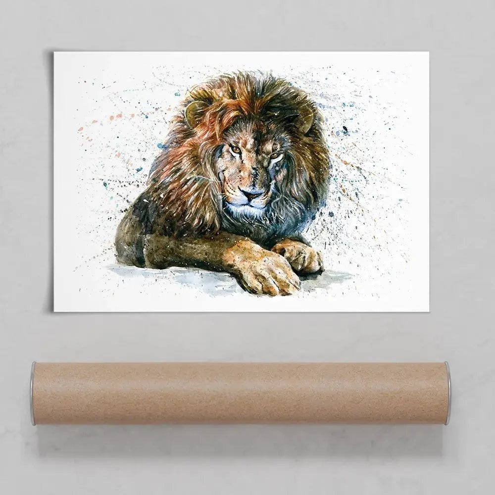 Lion Paint Splash Art Print Lion Paint Splash Art Print wall art product KOSTART / Shutterstock