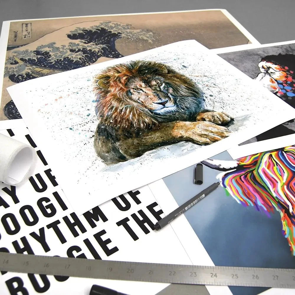 Lion Paint Splash Art Print Lion Paint Splash Art Print wall art product KOSTART / Shutterstock