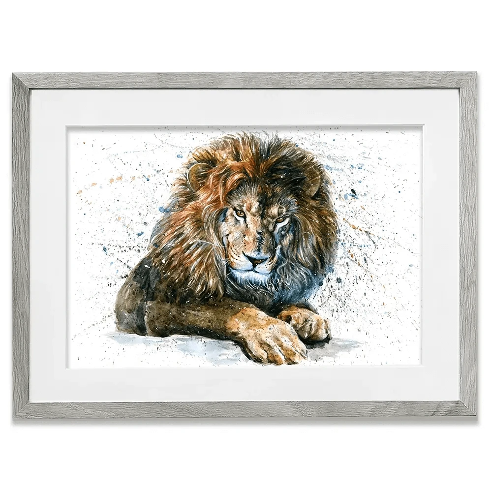 Lion Paint Splash Framed Art Print Lion Paint Splash Framed Art Print wall art product KOSTART / Shutterstock