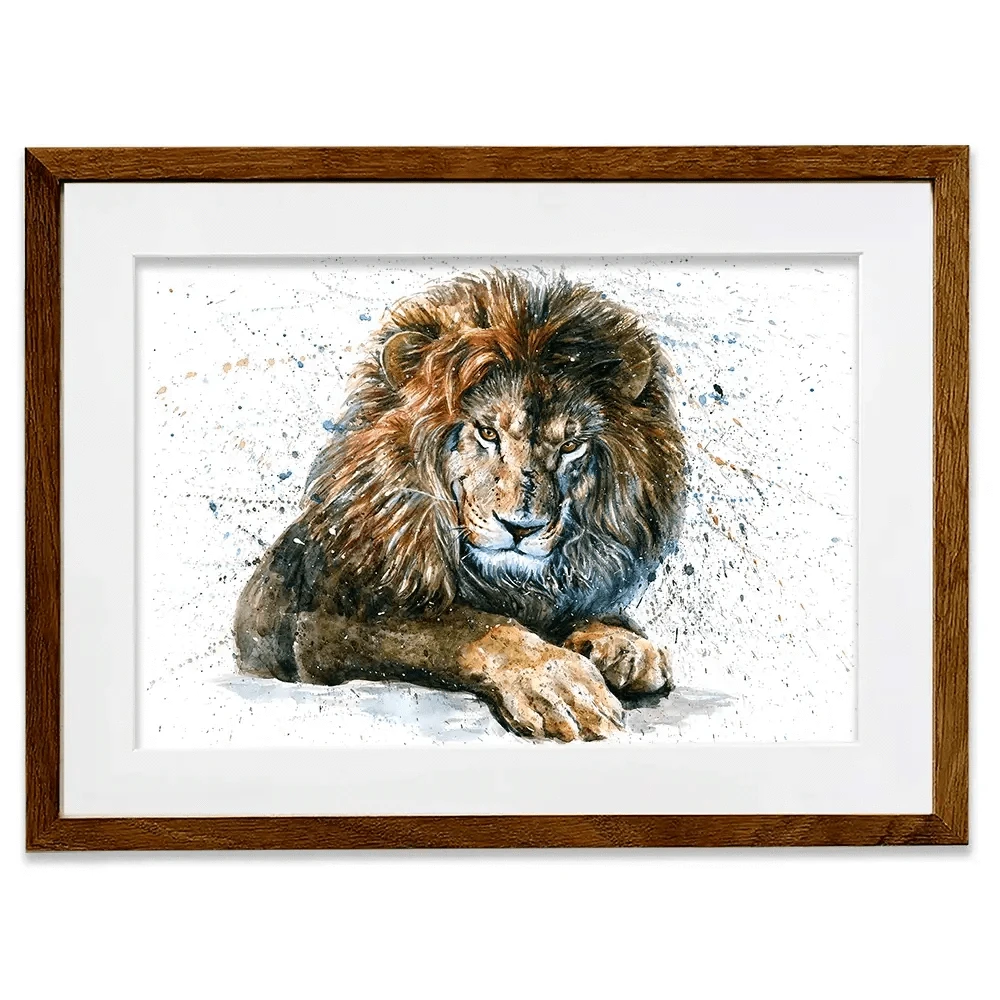 Lion Paint Splash Framed Art Print Lion Paint Splash Framed Art Print wall art product KOSTART / Shutterstock