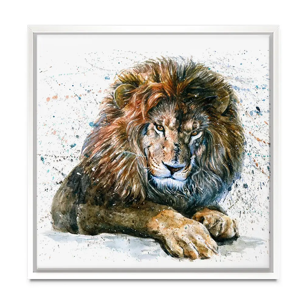 Lion Paint Splash Square Canvas Print Lion Paint Splash Square Canvas Print wall art product Art Print Shop