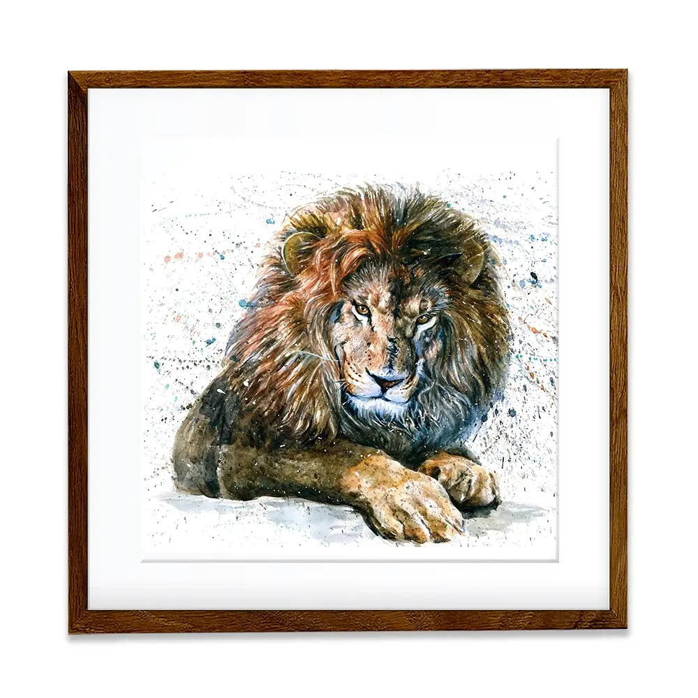 Lion Paint Splash Square Framed Art Print Lion Paint Splash Square Framed Art Print wall art product Art Print Shop