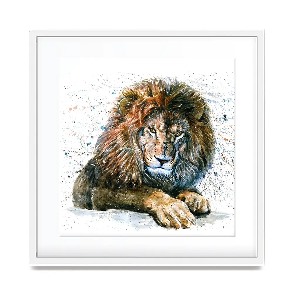 Lion Paint Splash Square Framed Art Print Lion Paint Splash Square Framed Art Print wall art product Art Print Shop