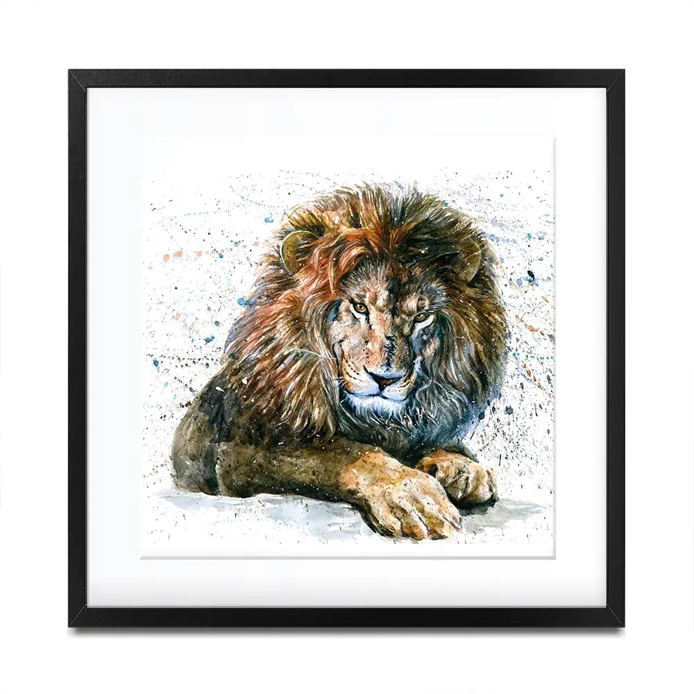 Lion Paint Splash Square Framed Art Print Lion Paint Splash Square Framed Art Print wall art product Art Print Shop