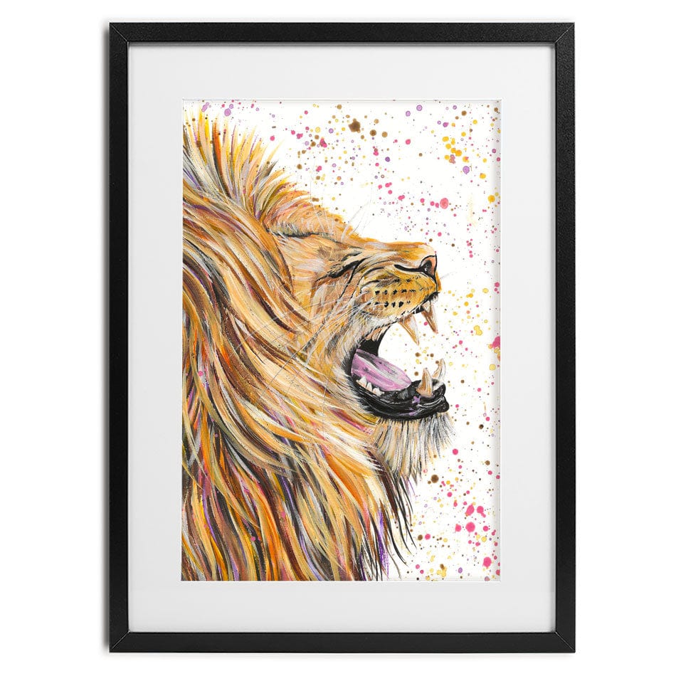Lion Rory Framed Art Print wall art product Emma LC Art