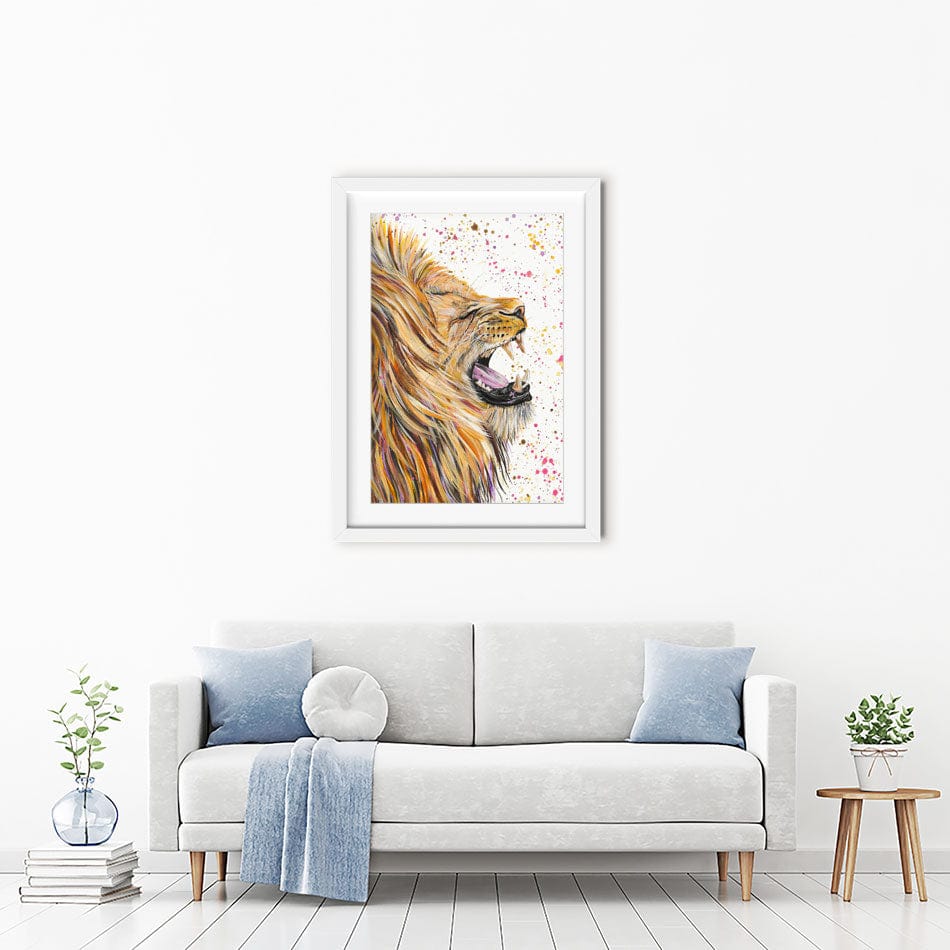 Lion Rory Framed Art Print wall art product Emma LC Art