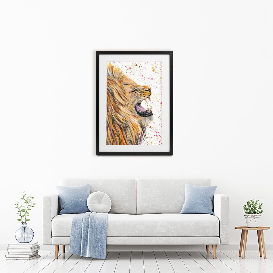 Lion Rory Framed Art Print wall art product Emma LC Art
