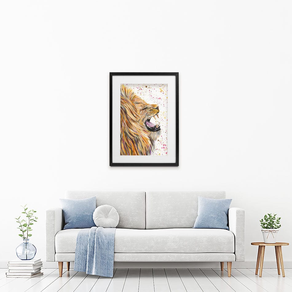 Lion Rory Framed Art Print wall art product Emma LC Art