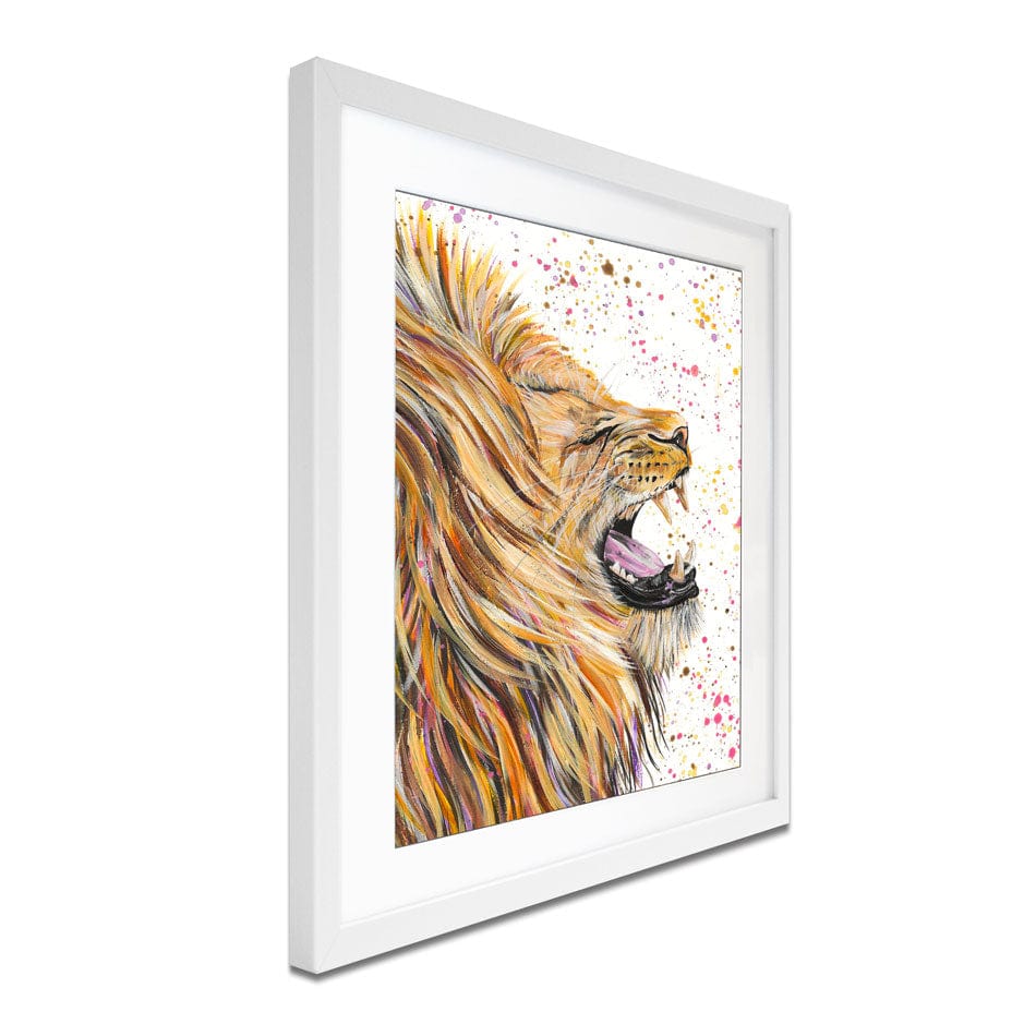Lion Rory Framed Art Print wall art product Emma LC Art