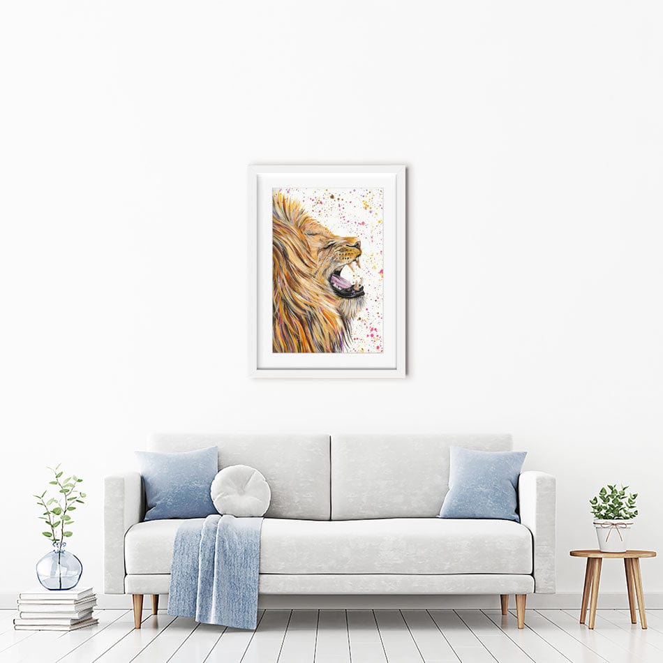 Lion Rory Framed Art Print wall art product Emma LC Art