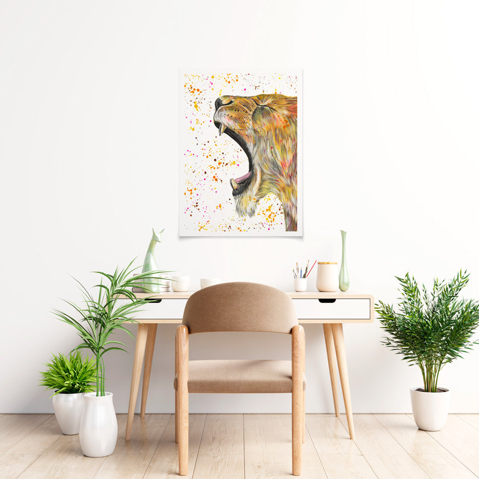 Lioness Reeva Art Print Lioness Reeva Art Print wall art product Emma LC Art