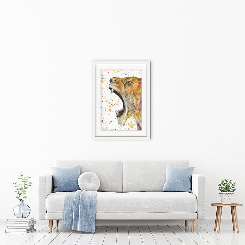 Lioness Reeva Framed Art Print wall art product Emma LC Art