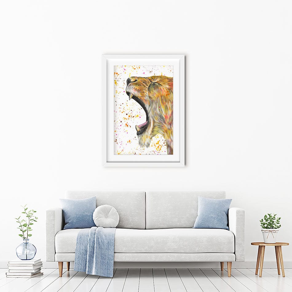 Lioness Reeva Framed Art Print wall art product Emma LC Art