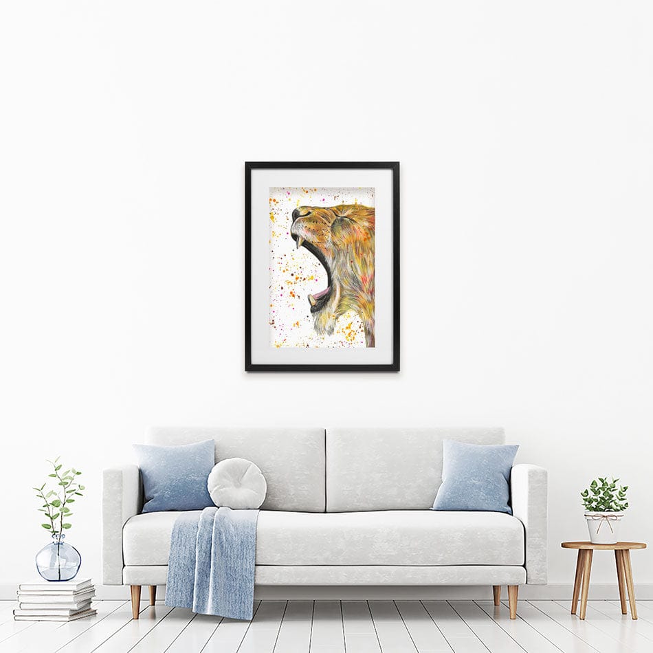 Lioness Reeva Framed Art Print wall art product Emma LC Art