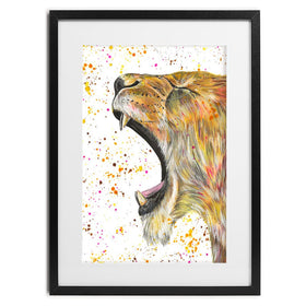Lioness Reeva Framed Art Print wall art product Emma LC Art
