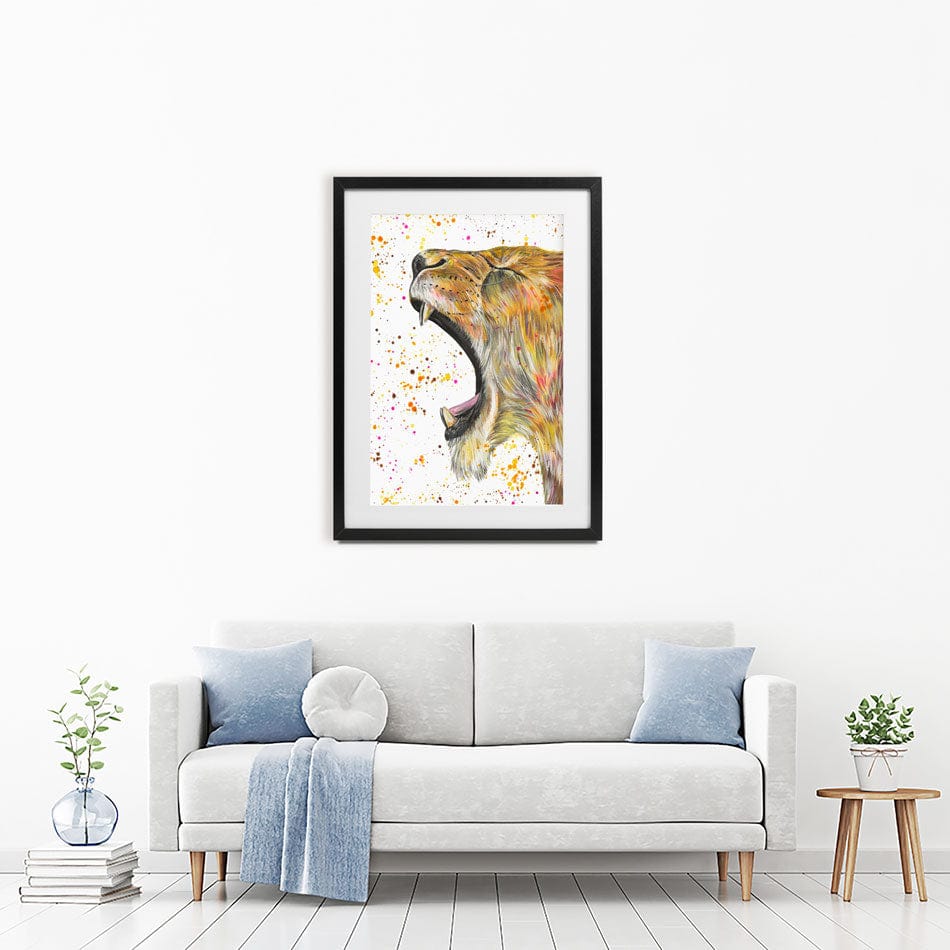 Lioness Reeva Framed Art Print wall art product Emma LC Art