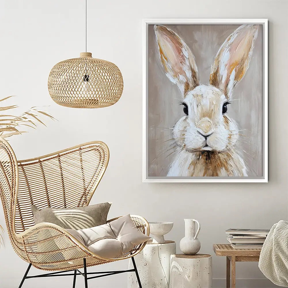 Little Brown Bunny Canvas Print Little Brown Bunny Canvas Print wall art product Petals Prints Design - Independent