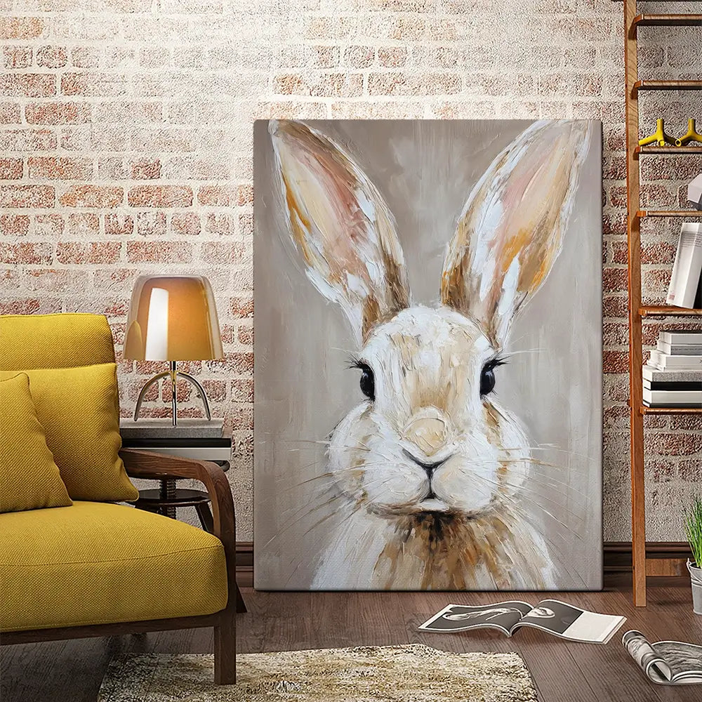 Little Brown Bunny Canvas Print Little Brown Bunny Canvas Print wall art product Petals Prints Design - Independent