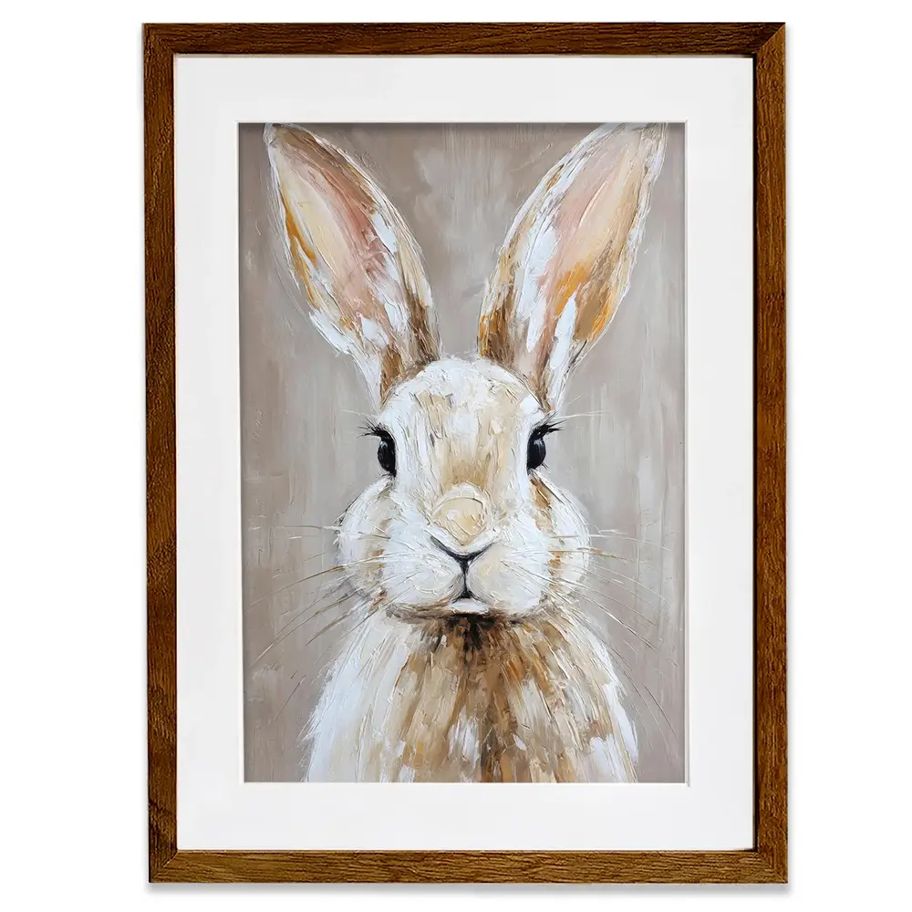 Little Brown Bunny Framed Art Print Little Brown Bunny Framed Art Print wall art product Petals Prints Design - Independent