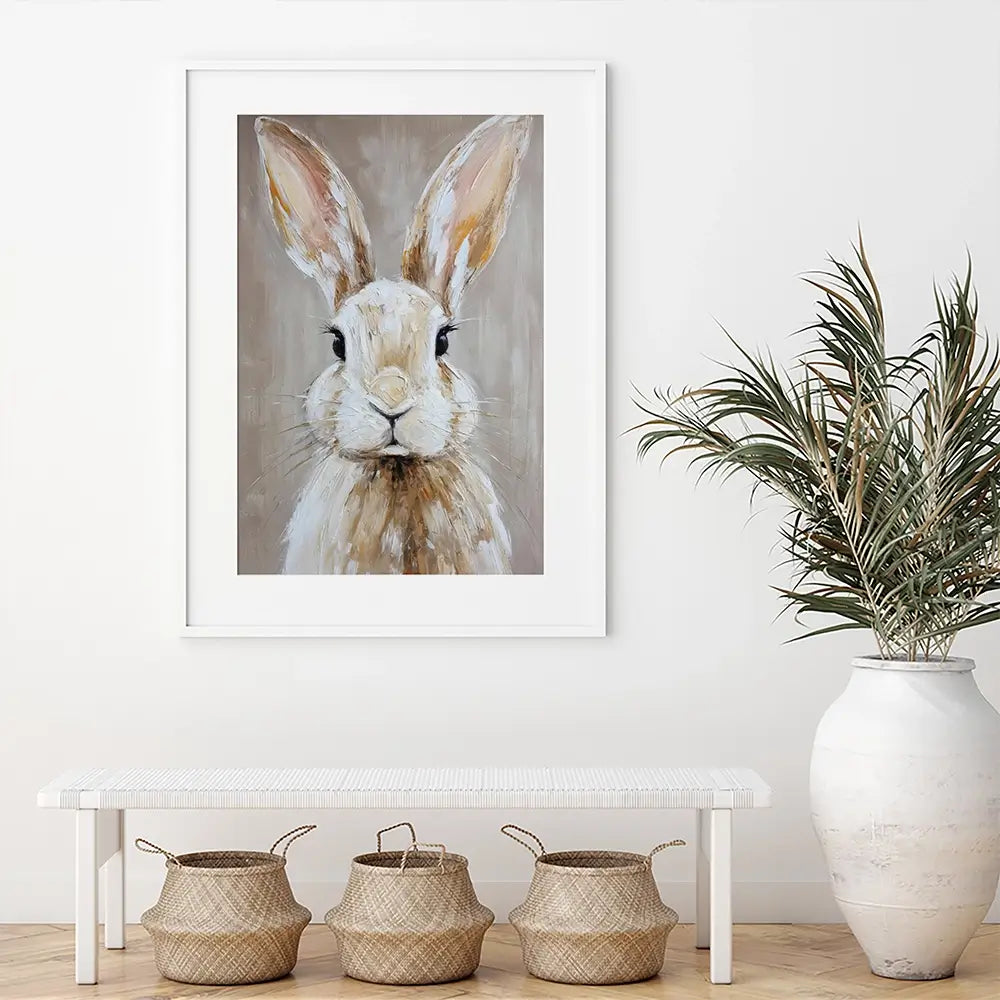 Little Brown Bunny Framed Art Print Little Brown Bunny Framed Art Print wall art product Petals Prints Design - Independent