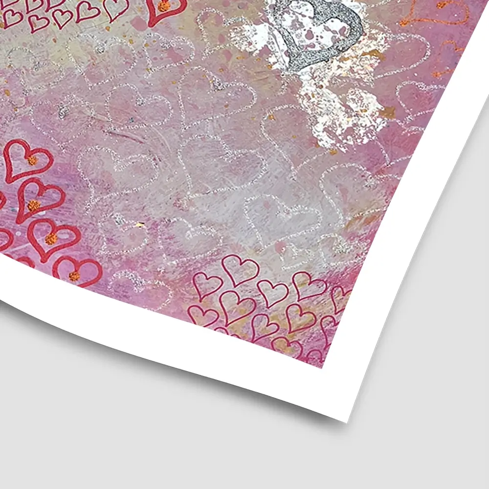 Little Hearts Square Art Print Little Hearts Square Art Print wall art product Jane Brookshaw