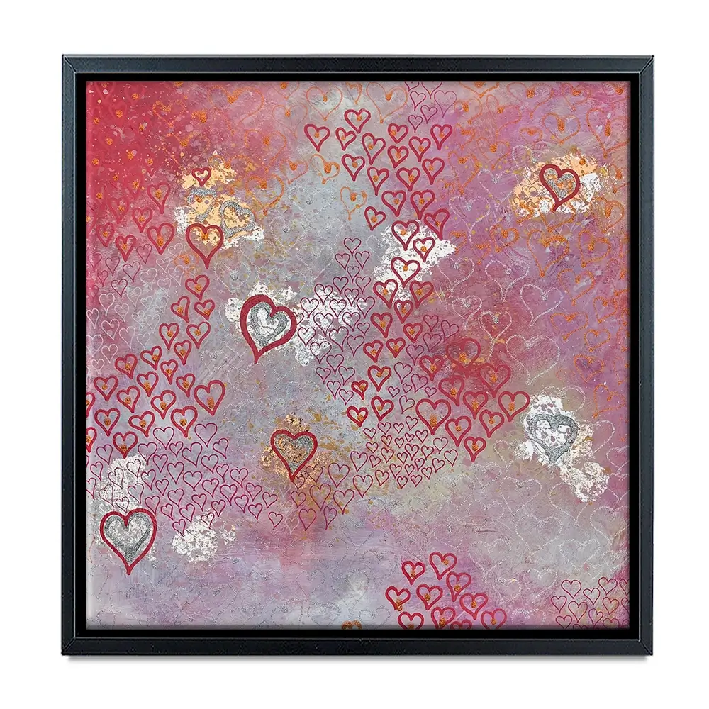 Little Hearts Square Canvas Print Little Hearts Square Canvas Print wall art product Jane Brookshaw