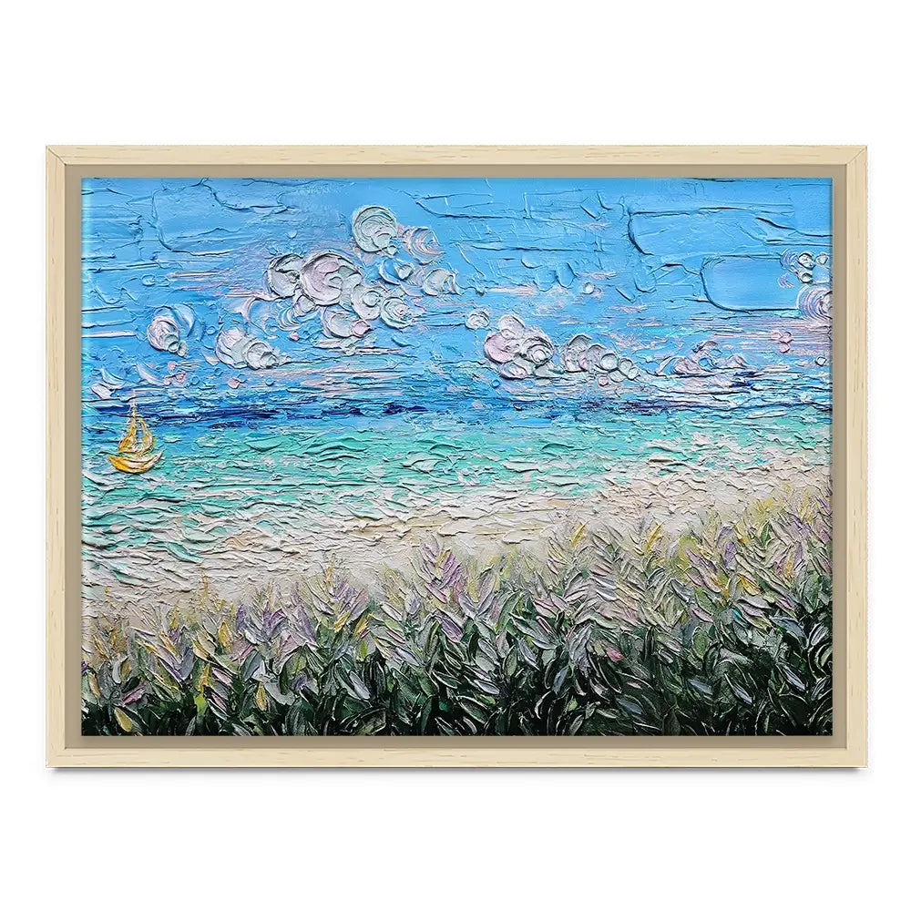 Little Yellow Boat Canvas Print Little Yellow Boat Canvas Print wall art product Nada Khatib