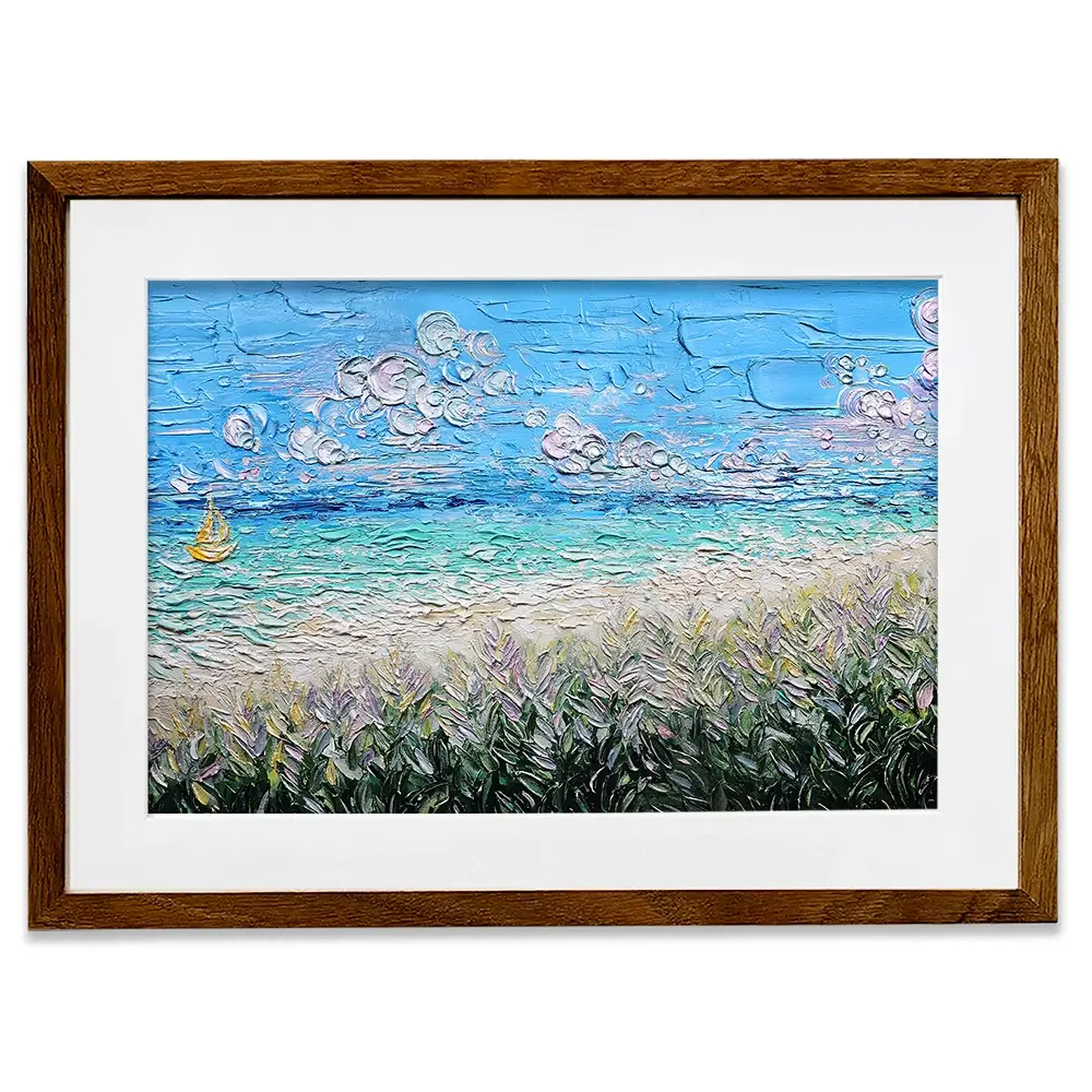 Little Yellow Boat Framed Art Print Little Yellow Boat Framed Art Print wall art product Nada Khatib