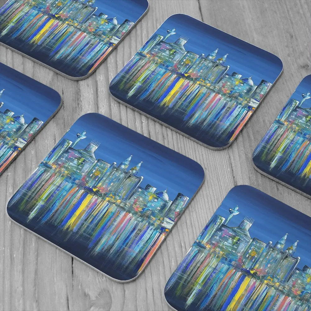 Liverpool Skyline Coaster Set Liverpool Skyline Coaster Set wall art product Art Print Shop