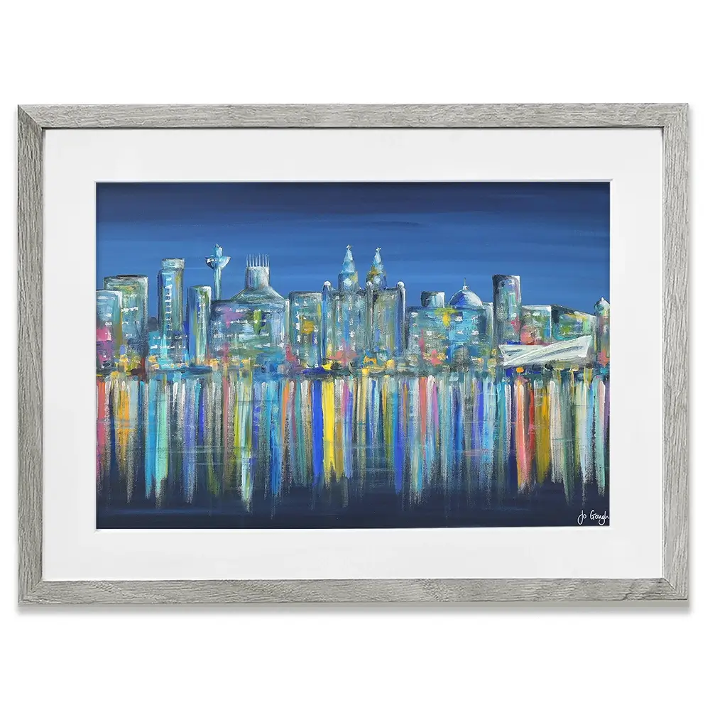 Liverpool Skyline Framed Art Print Liverpool Skyline Framed Art Print wall art product Jo Gough