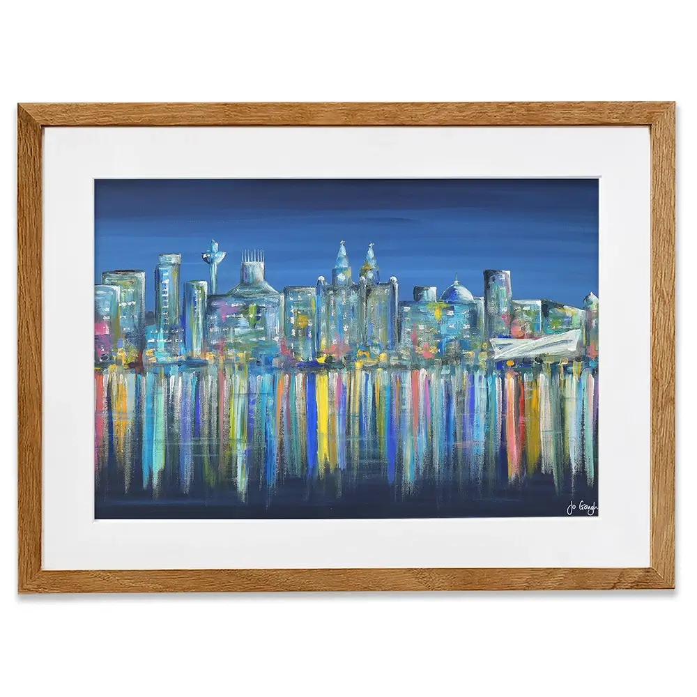 Liverpool Skyline Framed Art Print Liverpool Skyline Framed Art Print wall art product Jo Gough