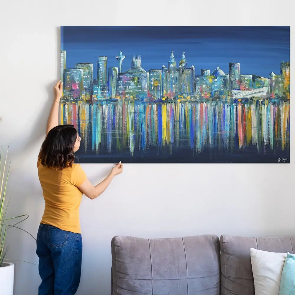 Liverpool Skyline Oversized Canvas Print Liverpool Skyline Oversized Canvas Print wall art product Art Print Shop