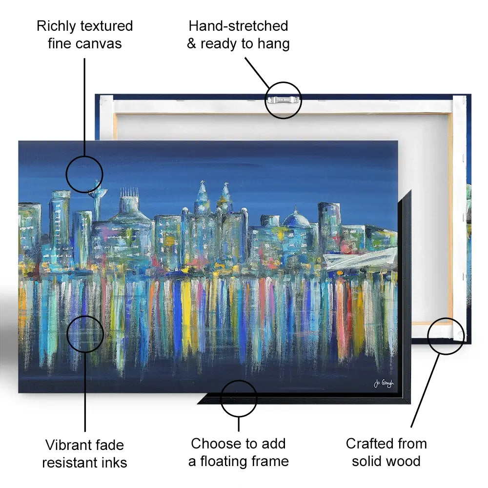 Liverpool Skyline Oversized Canvas Print Liverpool Skyline Oversized Canvas Print wall art product Jo Gough