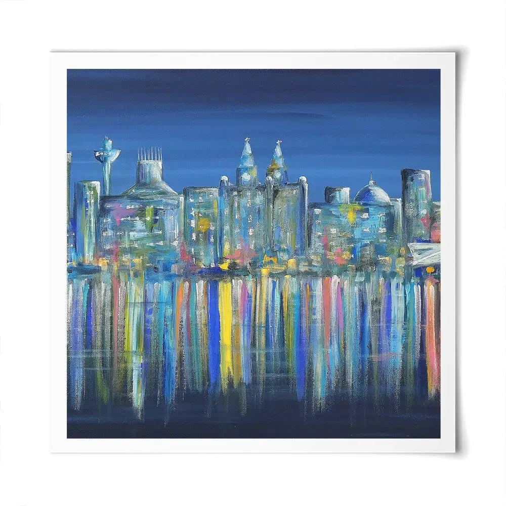 Liverpool Skyline Square Art Print Liverpool Skyline Square Art Print wall art product Art Print Shop
