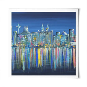 Liverpool Skyline Square Art Print Liverpool Skyline Square Art Print wall art product Art Print Shop
