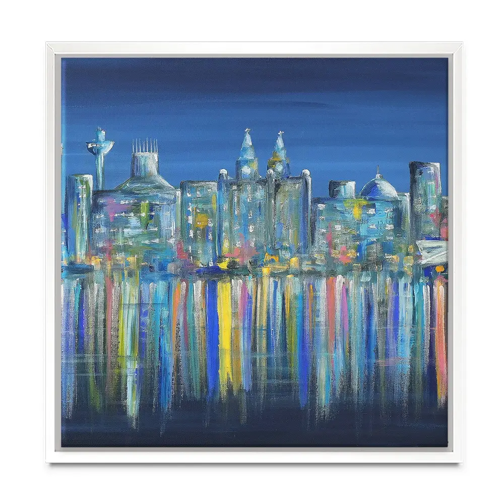 Liverpool Skyline Square Canvas Print Liverpool Skyline Square Canvas Print wall art product Art Print Shop
