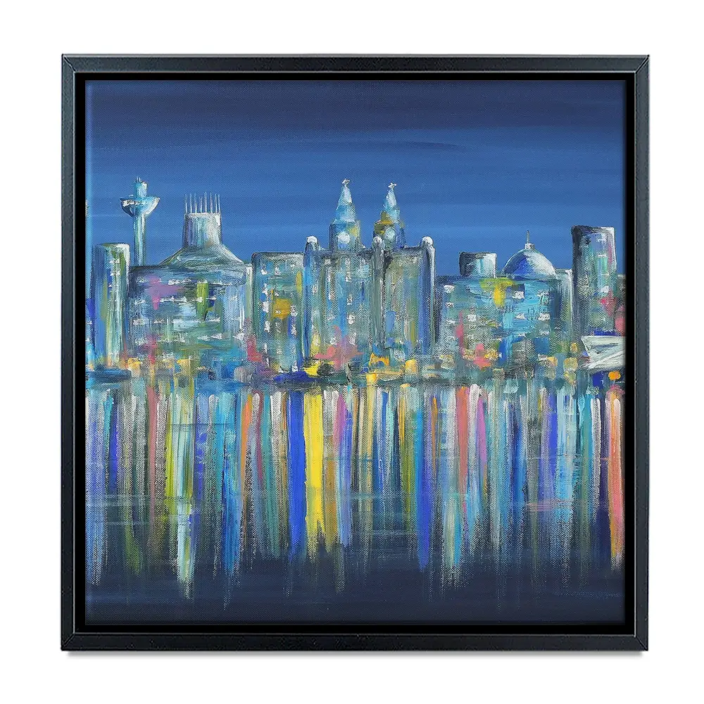 Liverpool Skyline Square Canvas Print Liverpool Skyline Square Canvas Print wall art product Art Print Shop