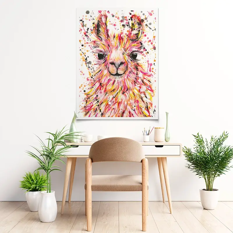 Llama Dusty Art Print Llama Dusty Art Print wall art product Emma LC Art