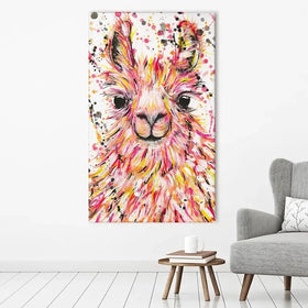 Llama Dusty Canvas Print Llama Dusty Canvas Print wall art product Emma LC Art