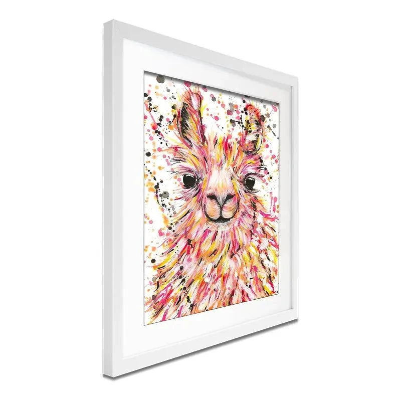 Llama Dusty Framed Art Print Llama Dusty Framed Art Print wall art product Emma LC Art