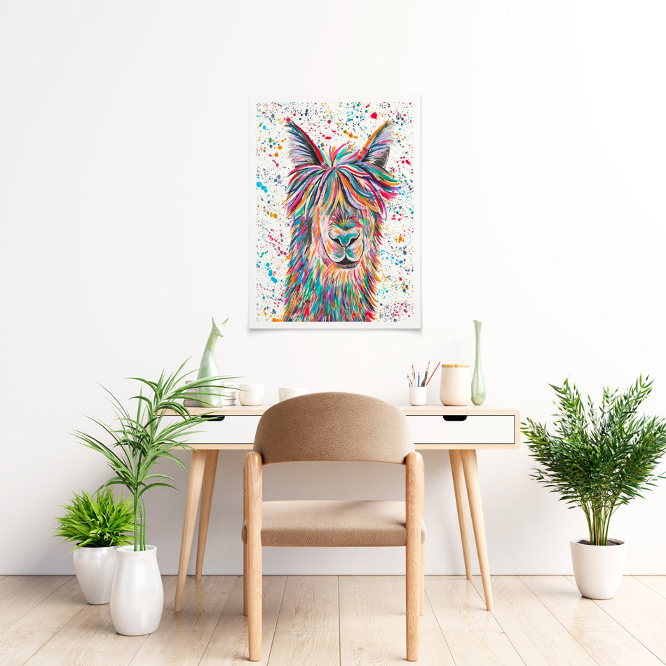 Llama Hamilton Art Print Llama Hamilton Art Print wall art product Emma LC Art