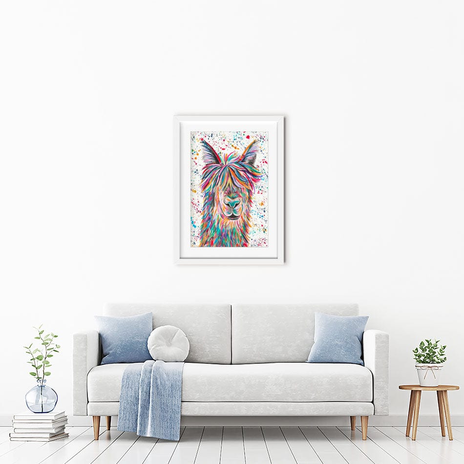 Llama Hamilton Framed Art Print wall art product Emma LC Art