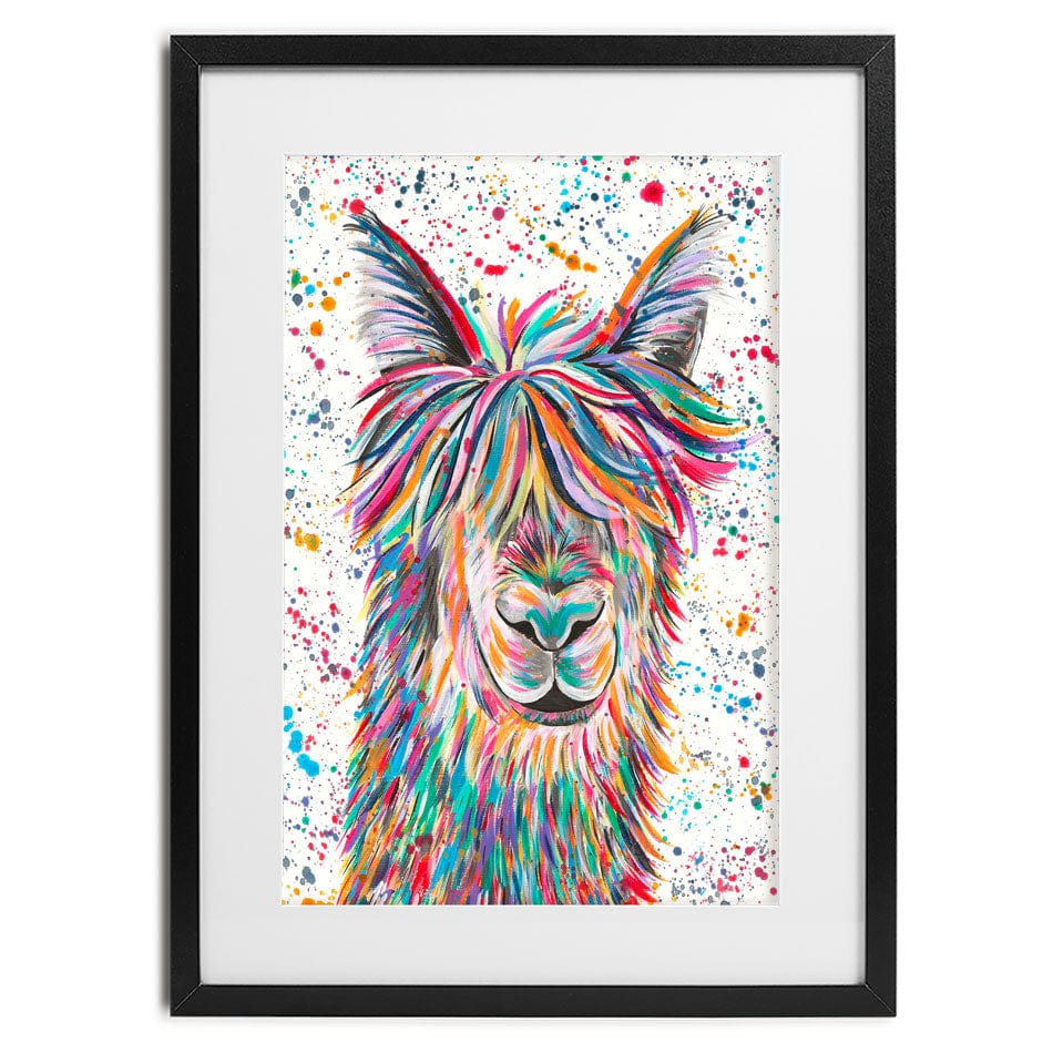 Llama Hamilton Framed Art Print wall art product Emma LC Art